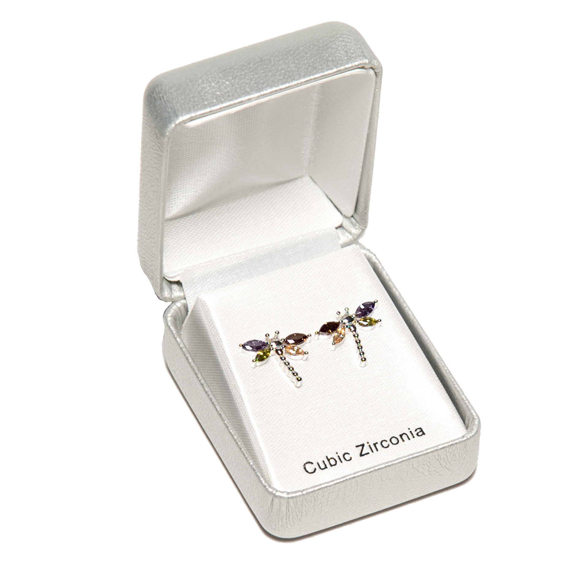 Women&#8217;s Cubic Zirconia Dragonfly Earrings