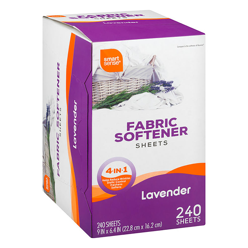 Smart Sense Fabric Softener Lavender Sheets, 240 Count