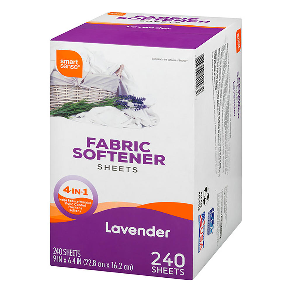 Smart Sense Fabric Softener Lavender Sheets, 240 Count