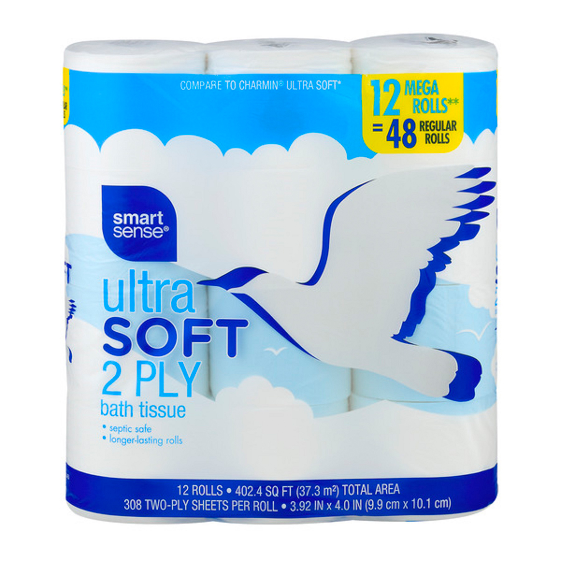 Smart Sense Bath Tissue Ultra Soft 2 Ply, 12 CT Smart Sense Bath Tissue Ultra Soft 2 Ply, 12 CT