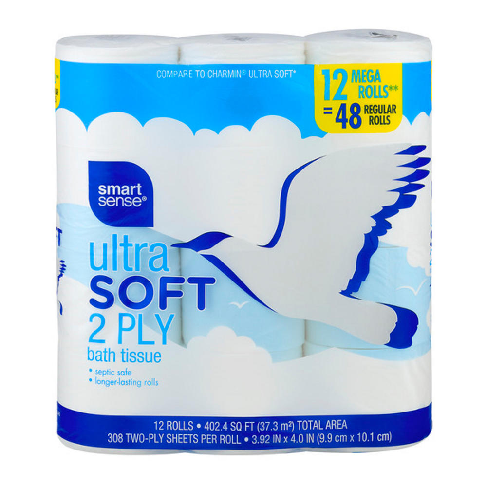 Smart Sense  Bath Tissue Ultra Soft 2 Ply, 12 CT