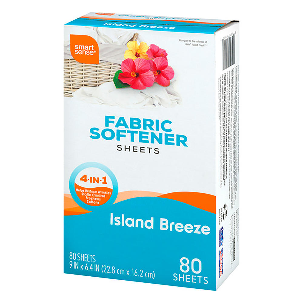 Smart Sense Fabric Softener Island Breeze Sheets, 80 Count