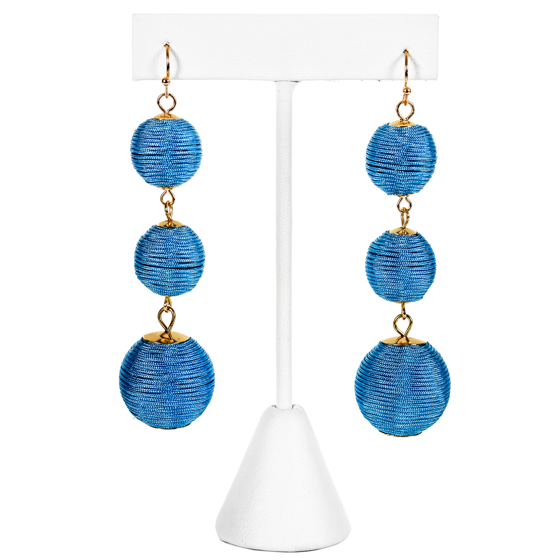 Studio S Women&#8217;s Blue Wrap Linear Earrings