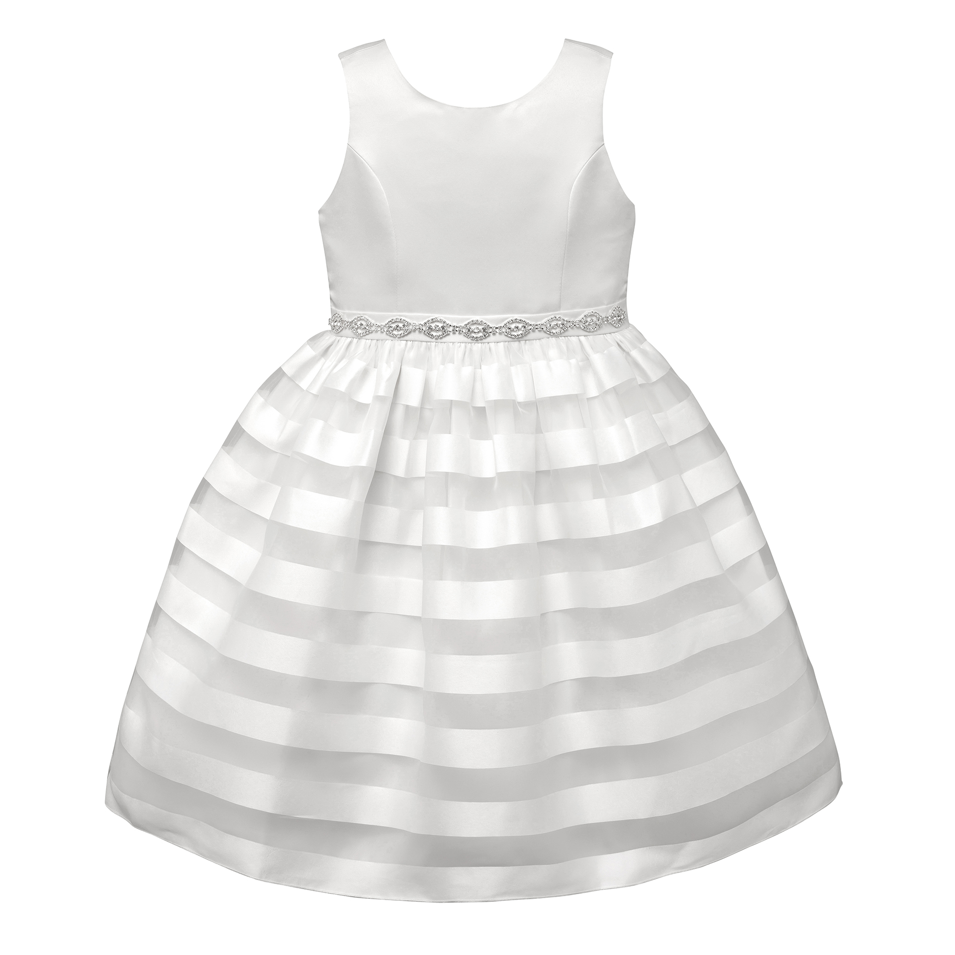 American Princess Girls&#8217; Belted Sleeveless Dress