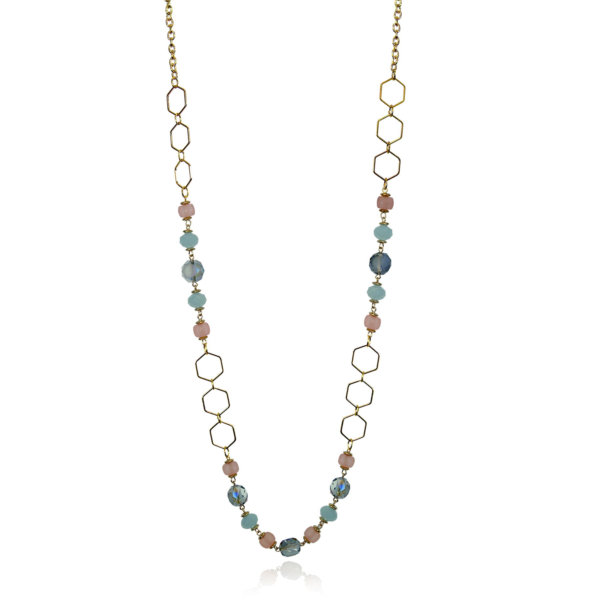 Women’s Embellished Necklace, Blue Women’s Embellished Necklace, Blue