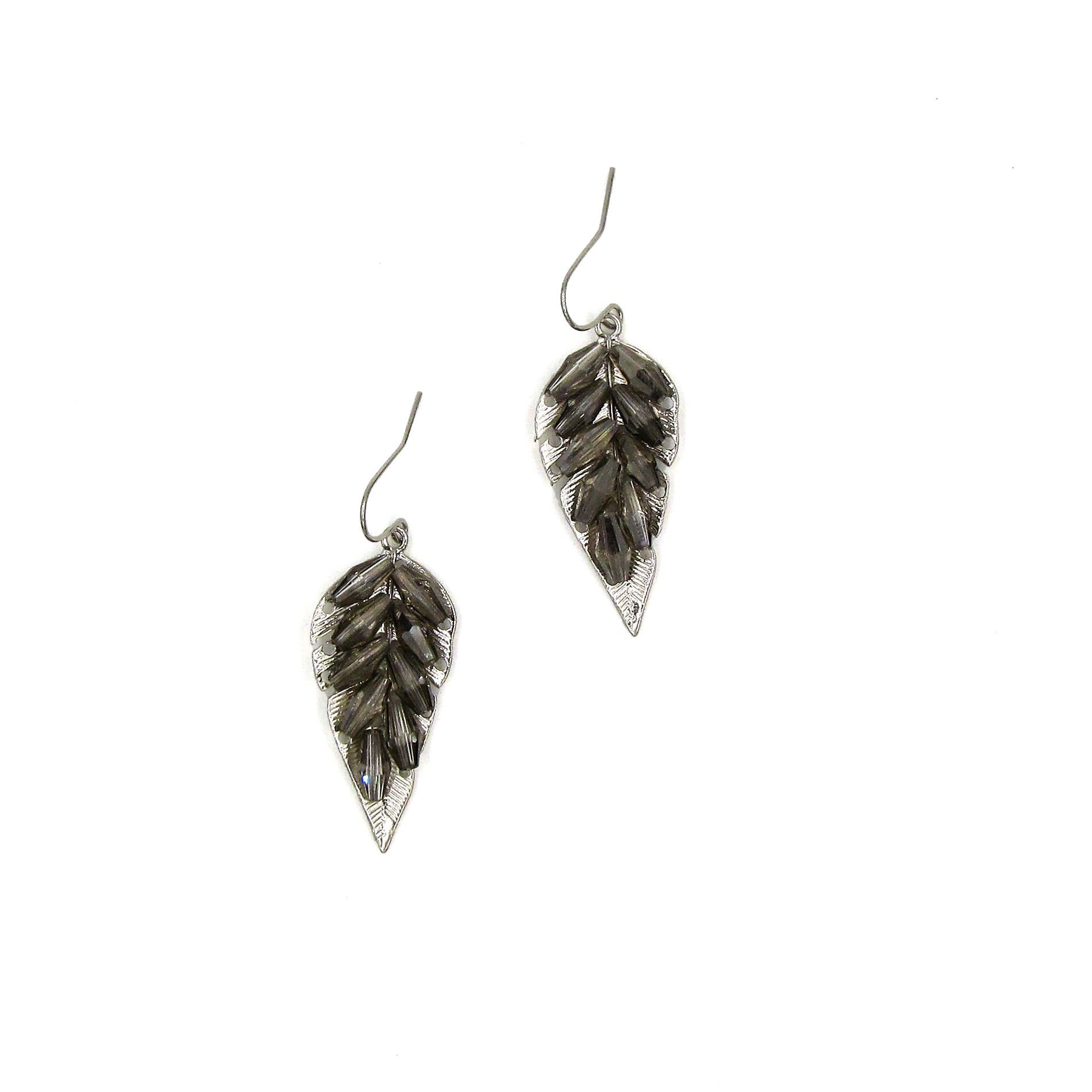 Studio S Silver-Tone Leaf Drop Earrings
