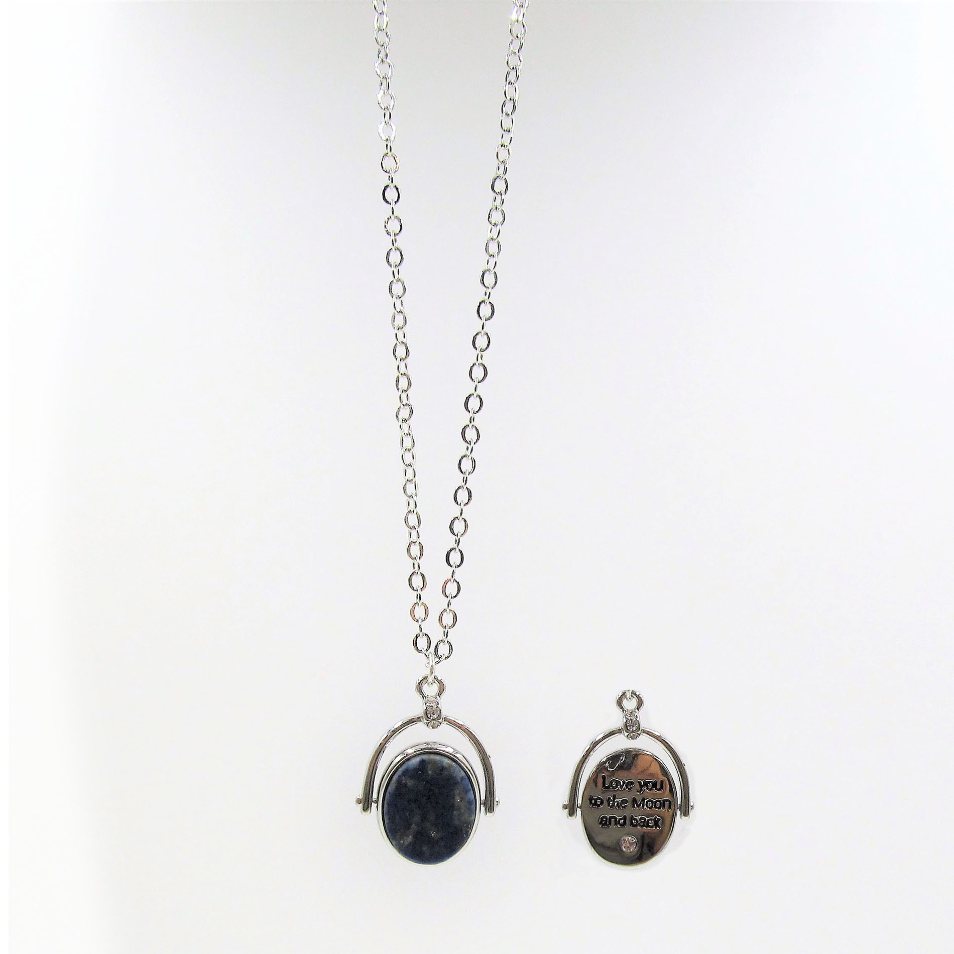 Studio S &#8216;Love You to the Moon and Back&#8217; Flip Pendant Necklace