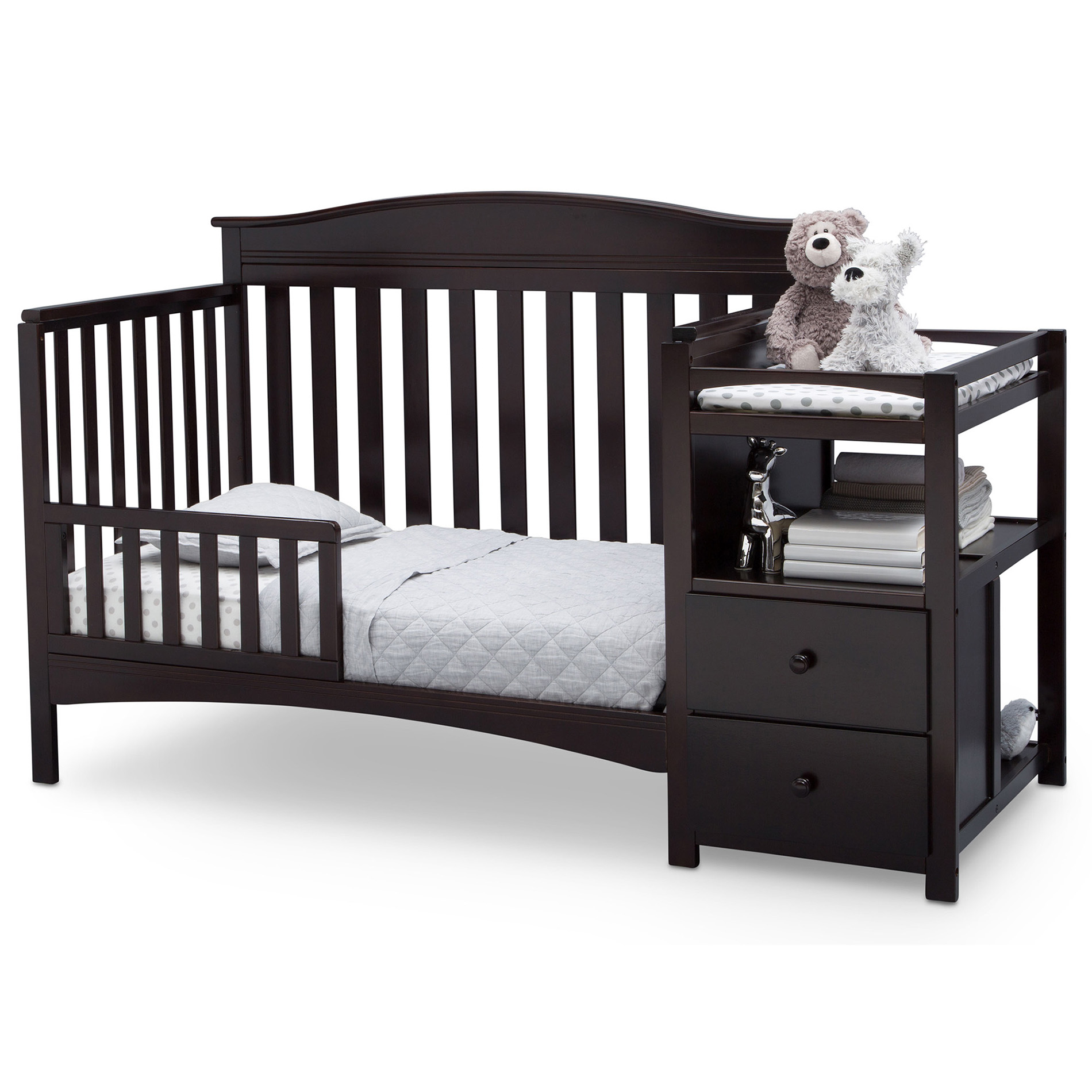 delta baby crib with changing table