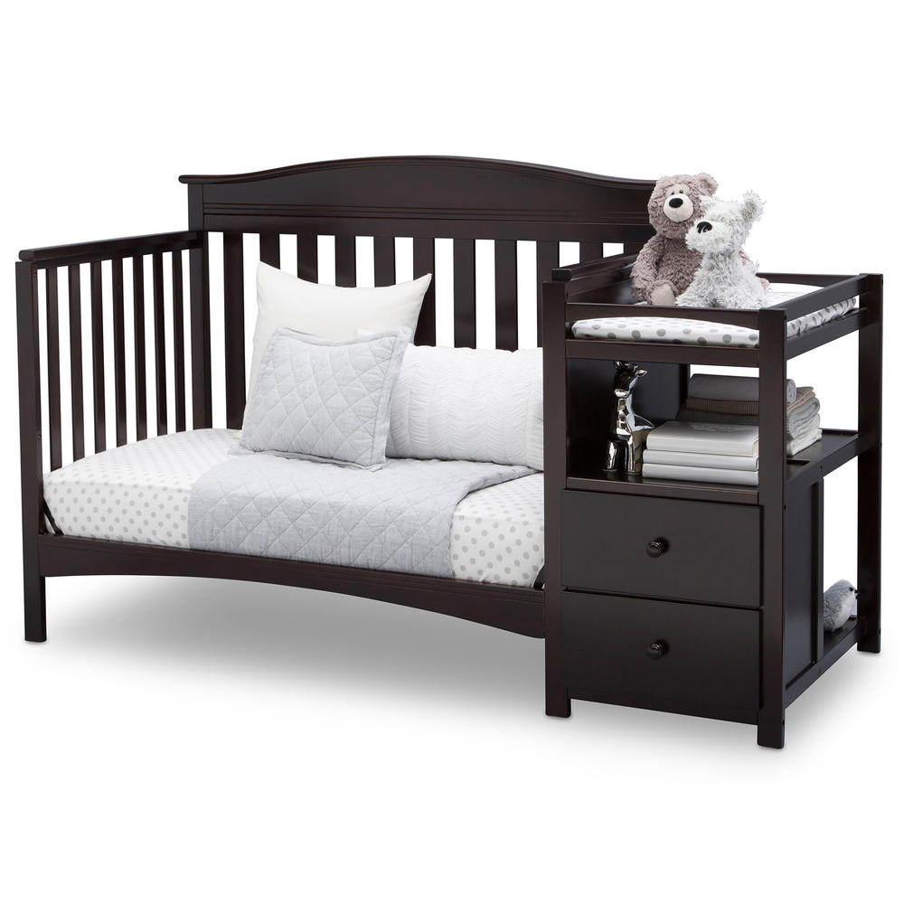 Delta Children  Birkley Convertible Crib N Changer, Dark Chocolate