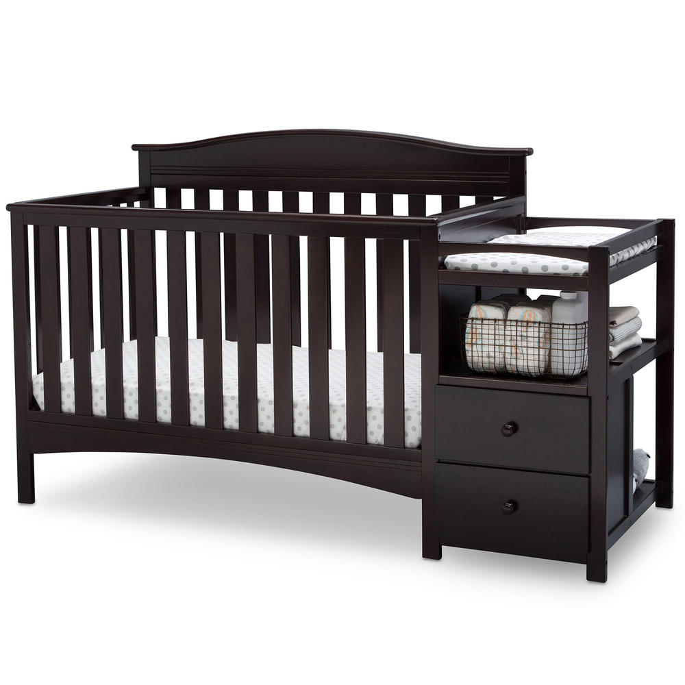 Delta Children Birkley Convertible Crib N Changer, Dark Chocolate