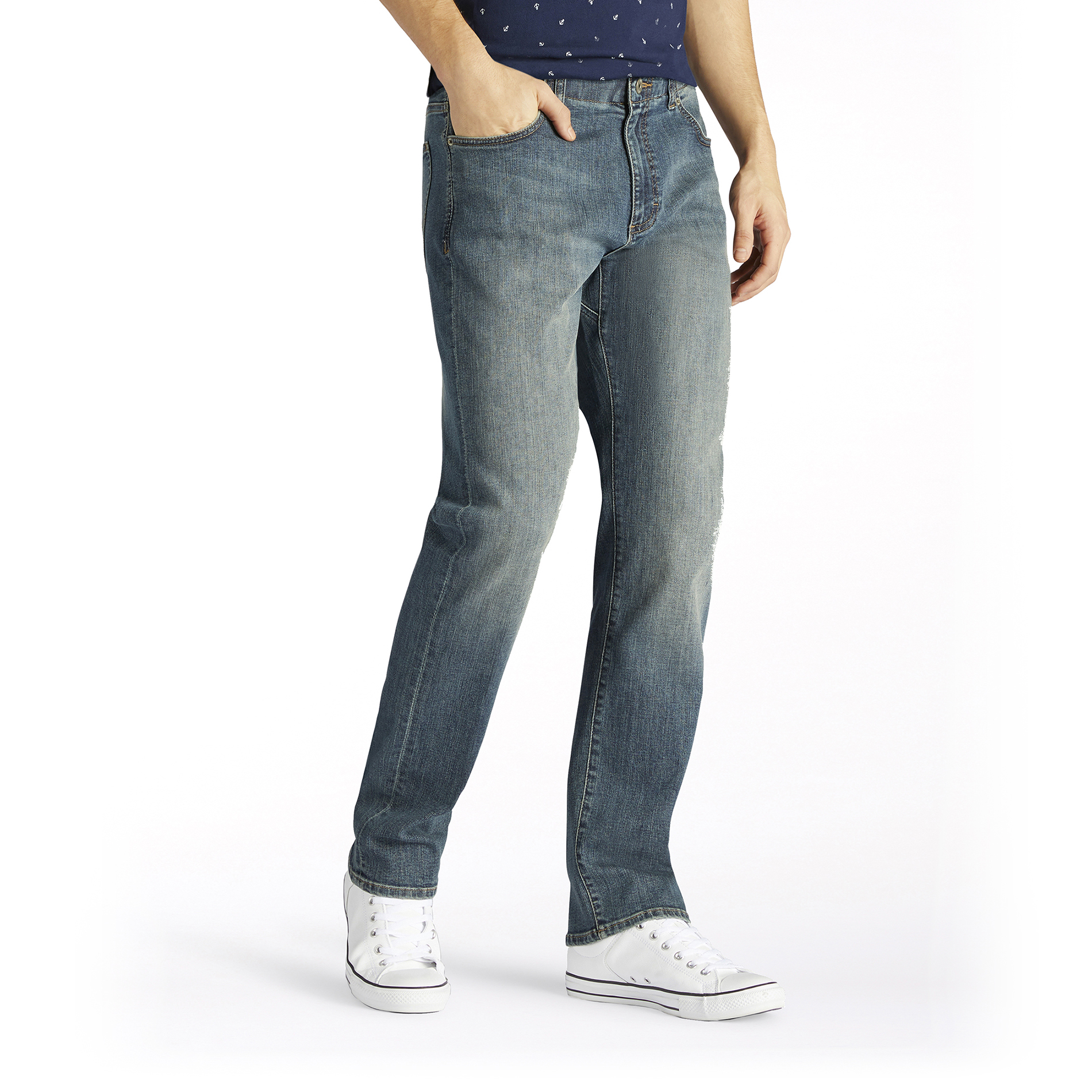 extreme motion athletic tapered leg jeans
