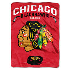NHL The Northwest Group NORTHWEST NHL Chicago Blackhawks Raschel Throw Blanket, 60" x 80", Inspired