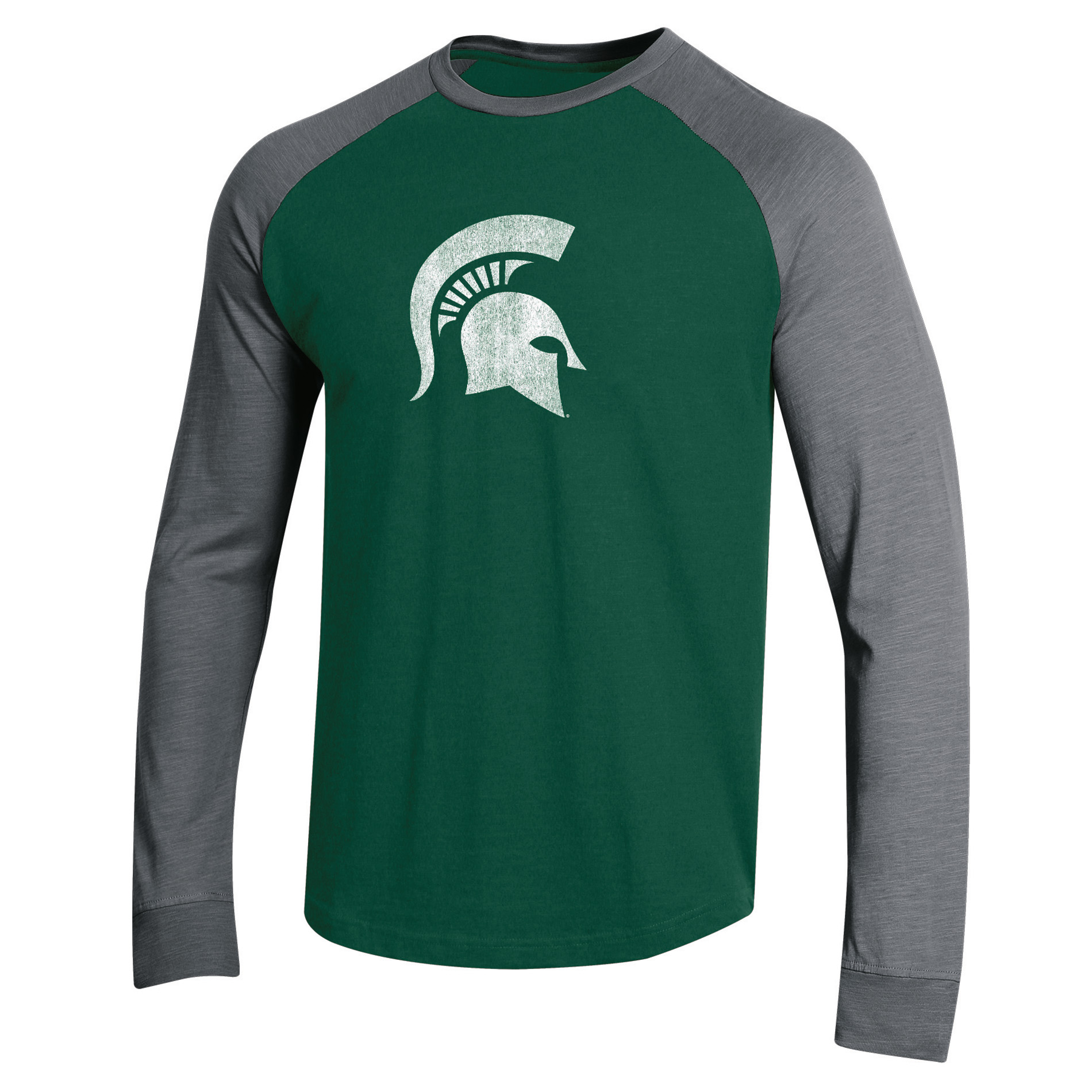 NCAA Men&#8217;s Raglan Colorblock Athletic Fit T-Shirt - Michigan State Spartans