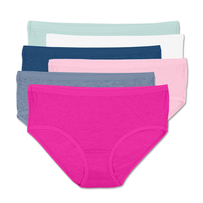 Fruit of the Loom Assorted 6Pack Hipster Panties