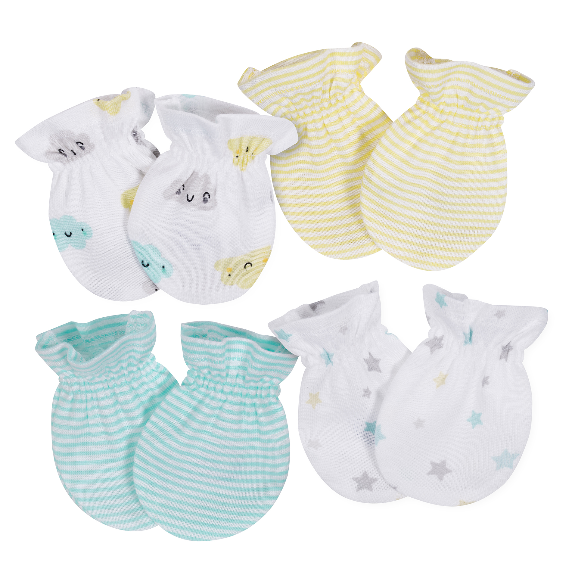 Gerber Childrenswear Infants’ Assorted 4-Pack Mittens, Multi-color Gerber Childrenswear Infants’ Assorted 4-Pack Mittens, Multi-color