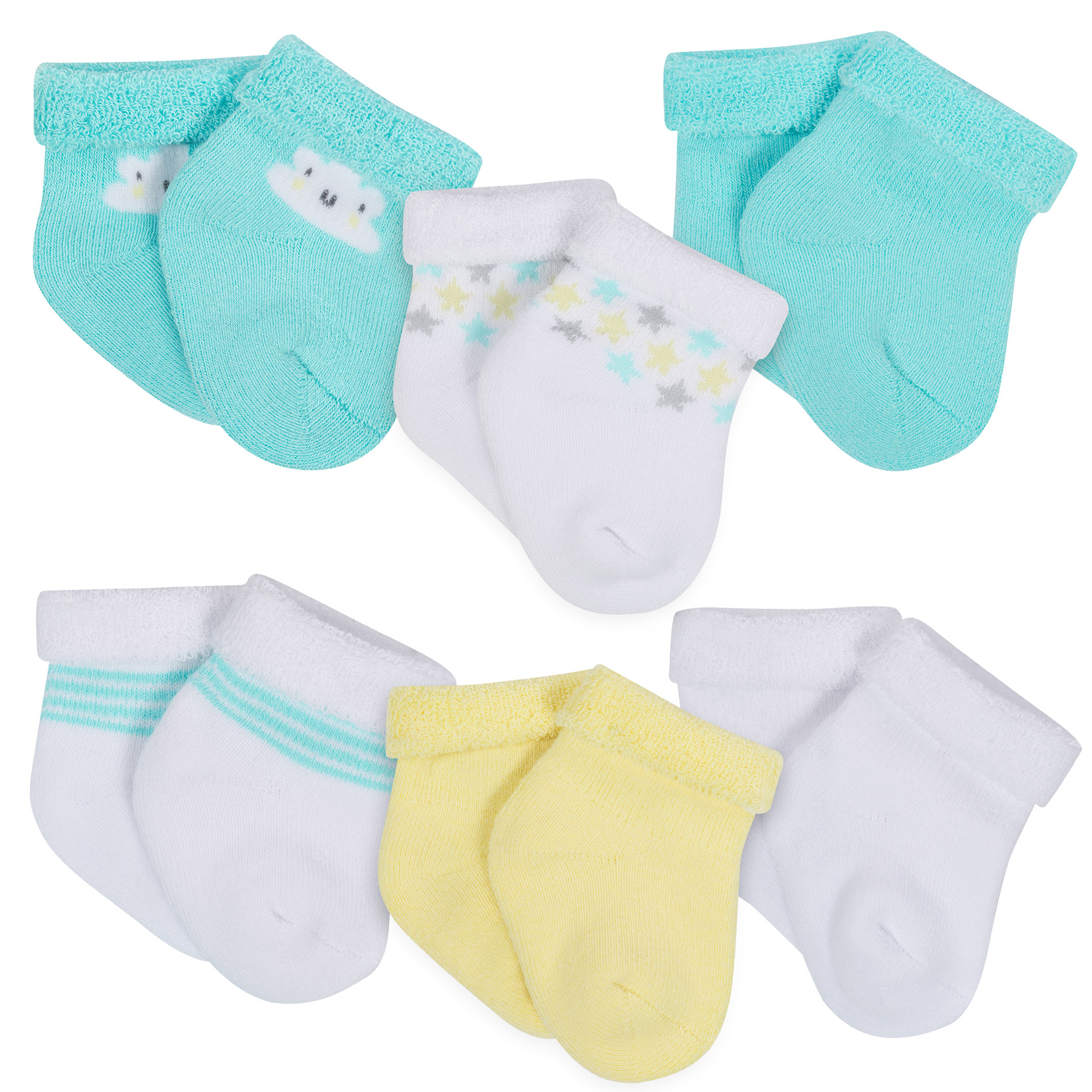 Gerber Infants’ Assorted 6-Pack Terry Socks, Size: One size, Multi-color Gerber Infants’ Assorted 6-Pack Terry Socks, Size: One size, Multi-color