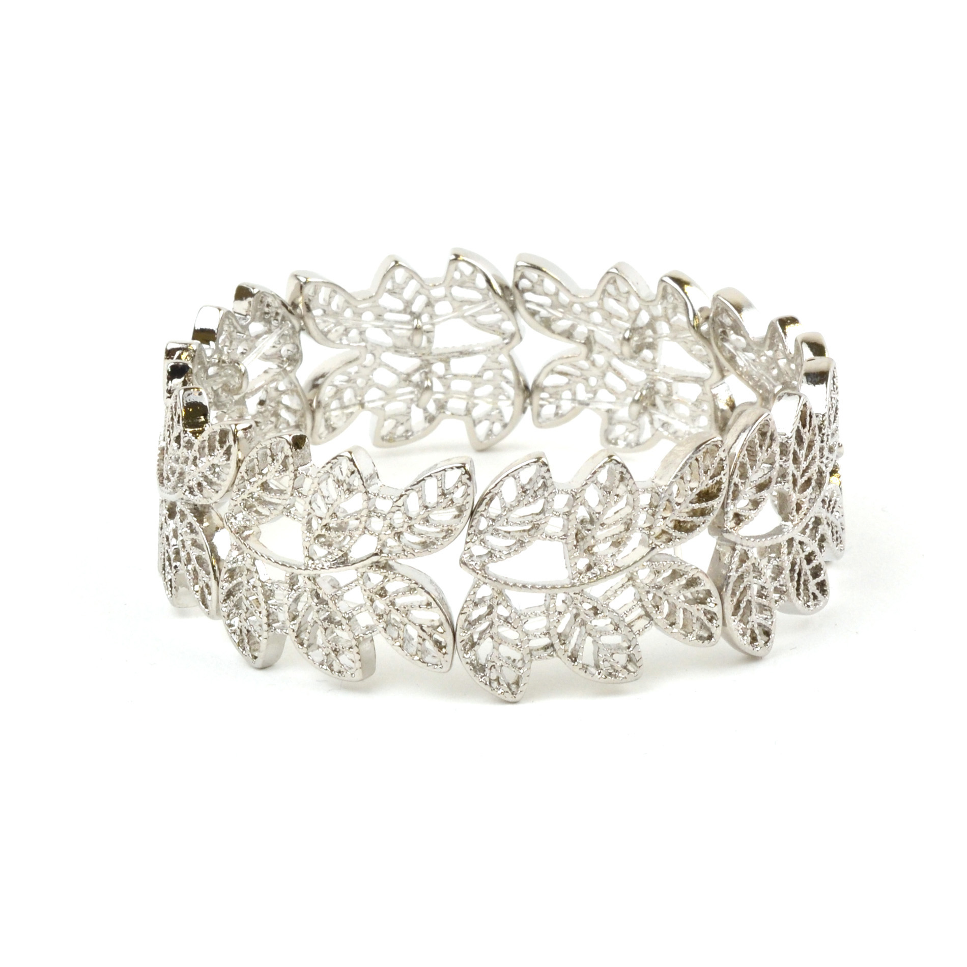 Jaclyn Smith Filigree Leaf Bracelet, Silver Jaclyn Smith Filigree Leaf Bracelet, Silver