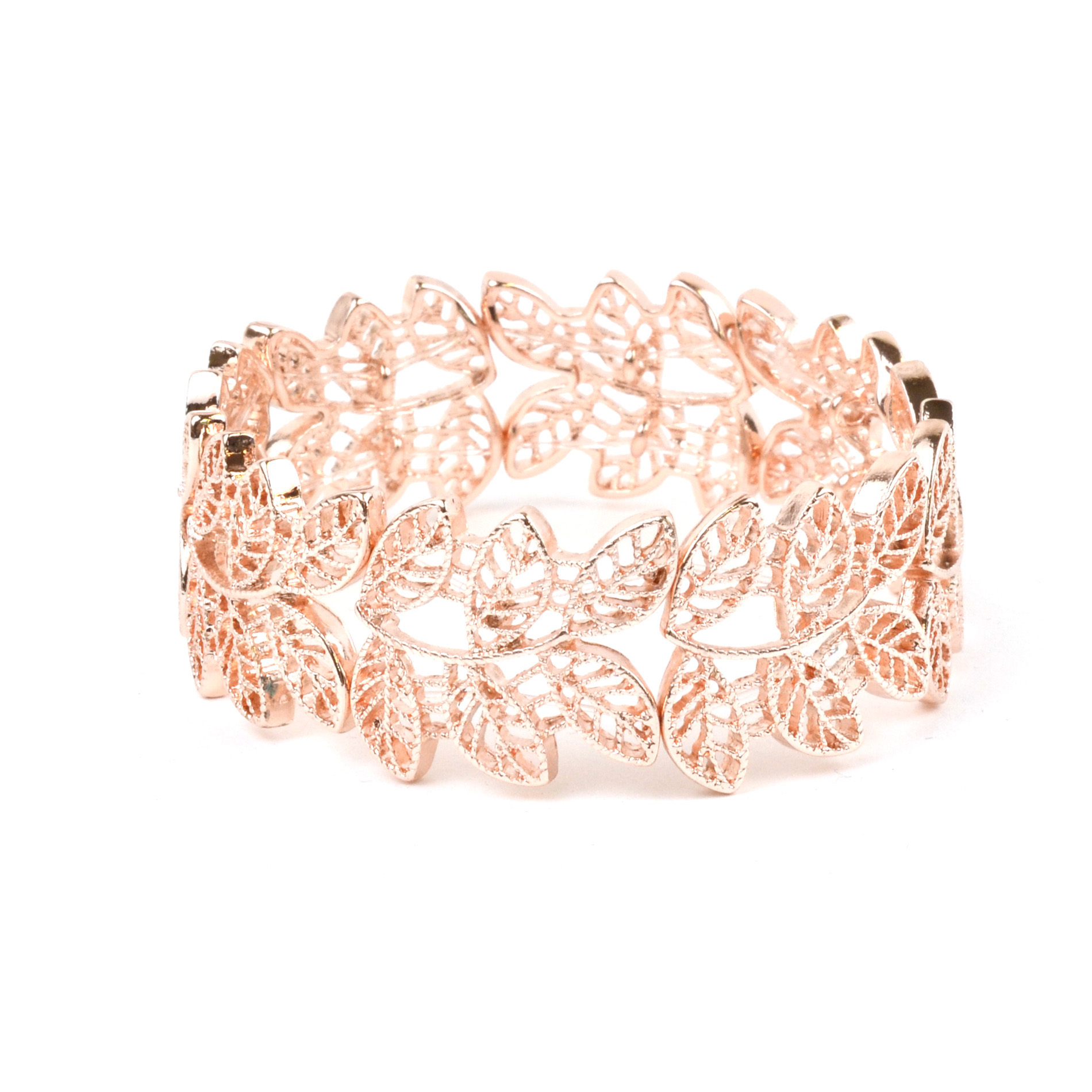 Jaclyn Smith Filigree Leaf Bracelet, Pink Jaclyn Smith Filigree Leaf Bracelet, Pink