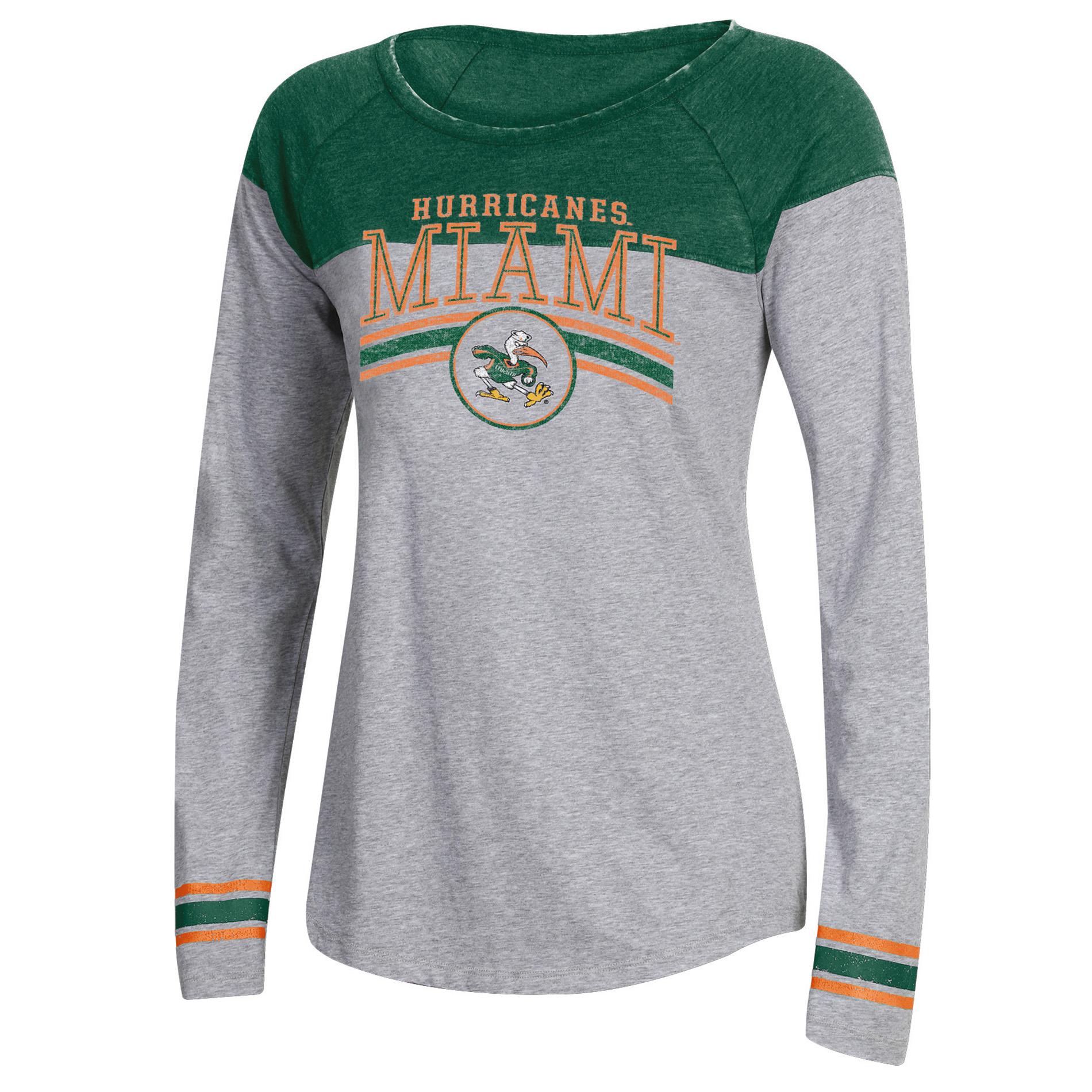 NCAA Women’s Miami Hurricanes Long-Sleeve T-Shirt, Size: Small NCAA Women’s Miami Hurricanes Long-Sleeve T-Shirt, Size: Small