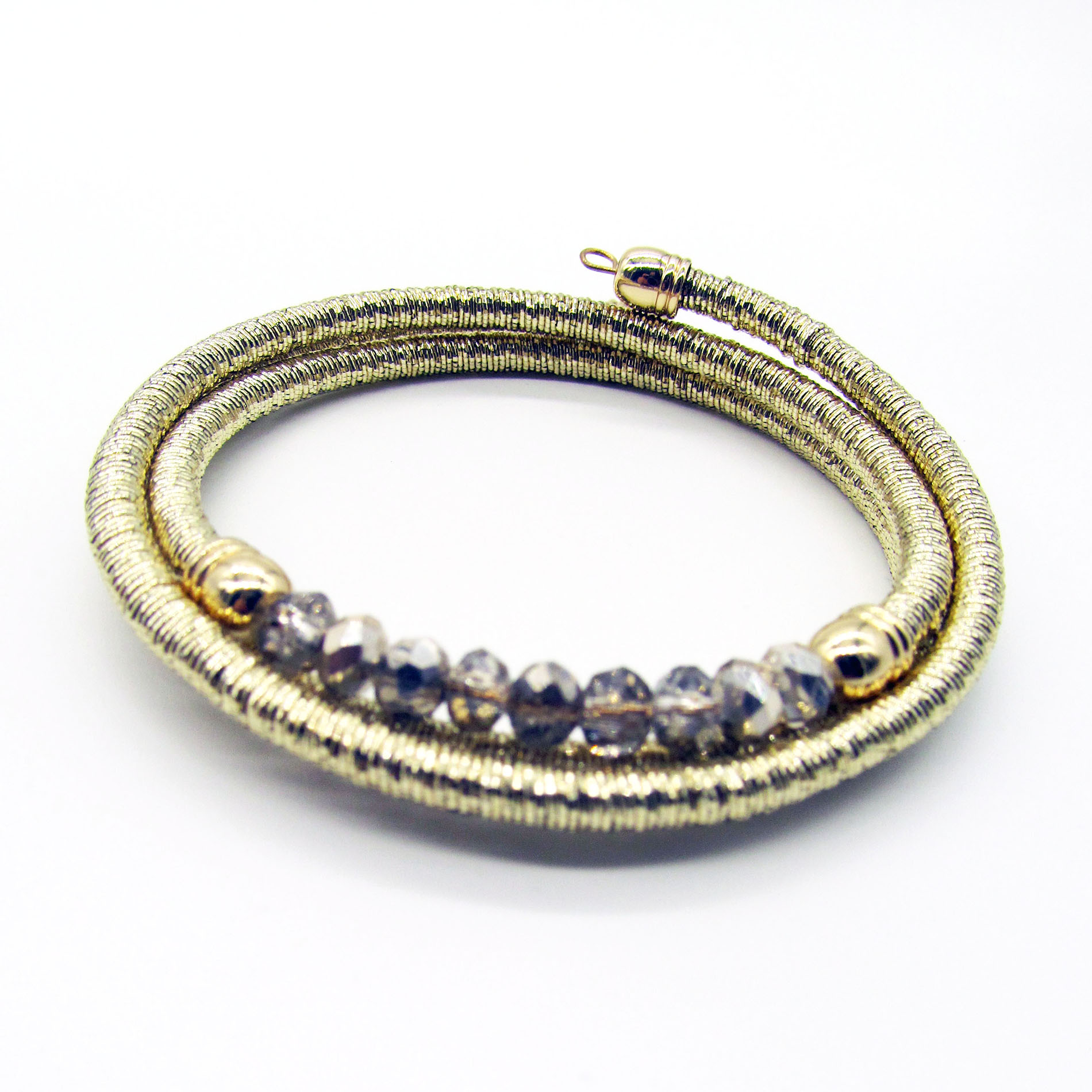 Studio S Gold-Tone Coil Wrap Bracelet with Beads