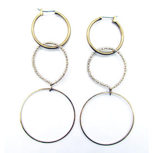 studio hoop triple earrings drop offer