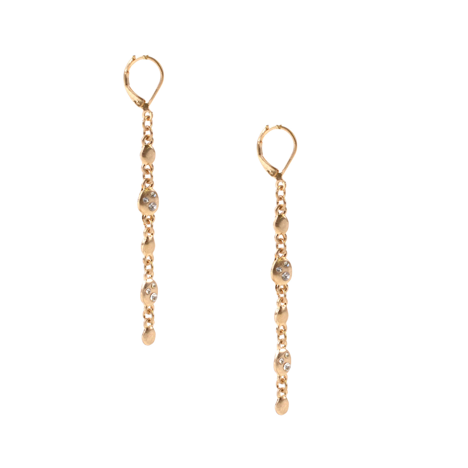 Attention Gold-Tone Linear Drop Earrings