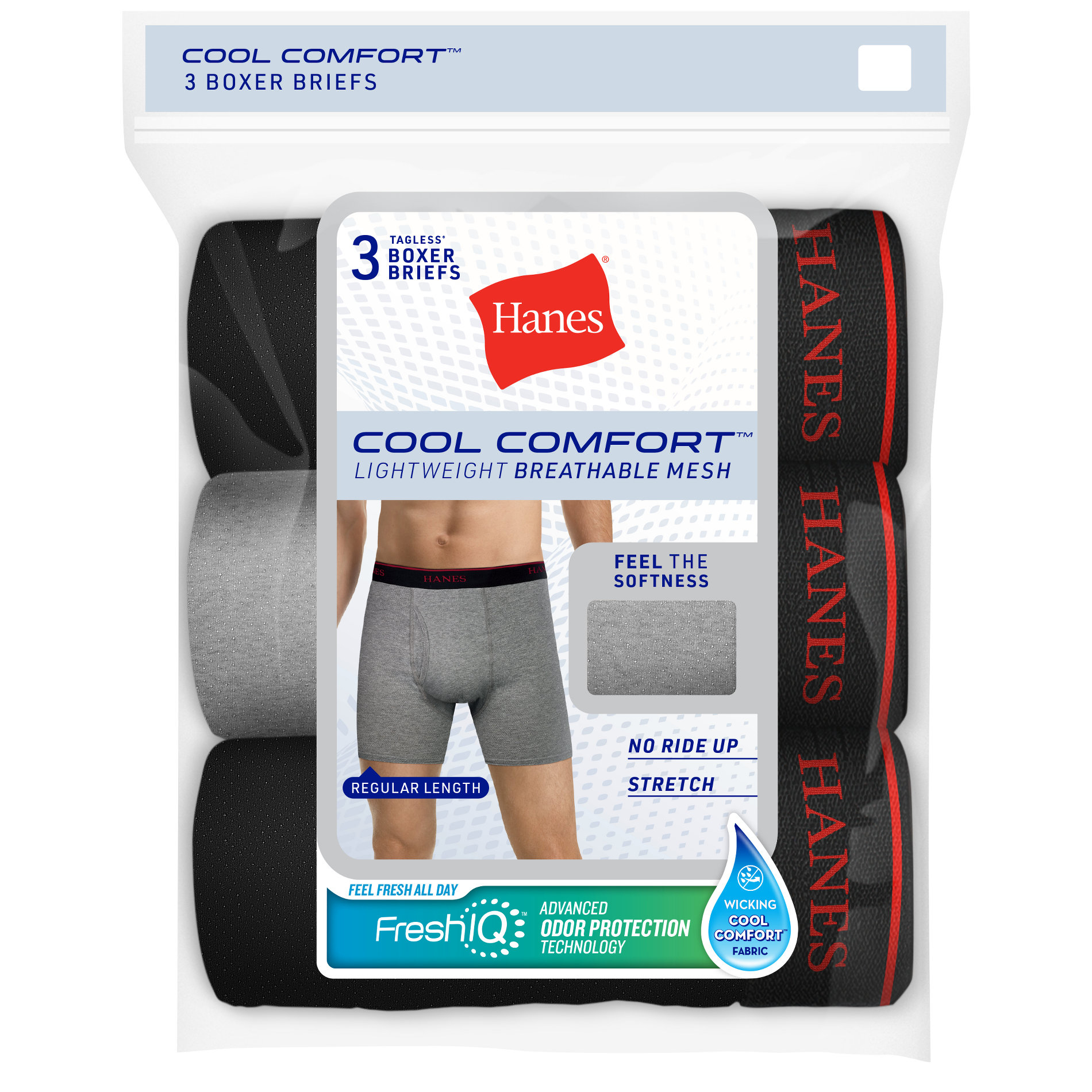 pipigo Mens 4-Pack Ultra Breathable Soft Stretch Underwear Boxer Briefs 