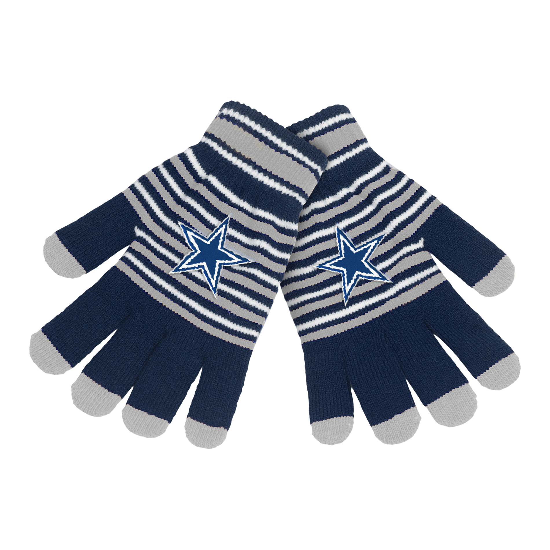 NFL Dallas Cowboys Striped Acrylic Knit Gloves