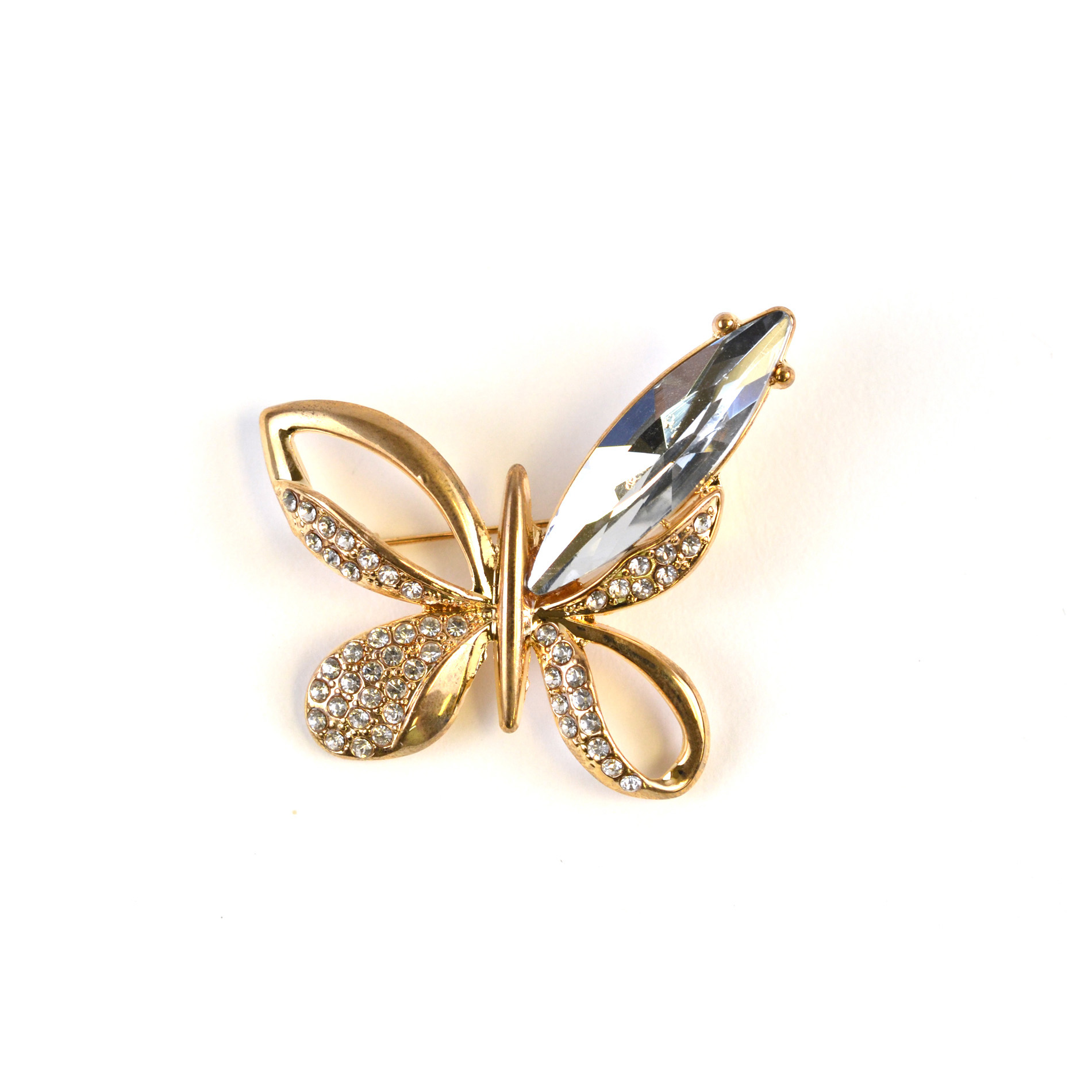 Jaclyn Smith Embellished Butterfly Pin, Yellow Jaclyn Smith Embellished Butterfly Pin, Yellow