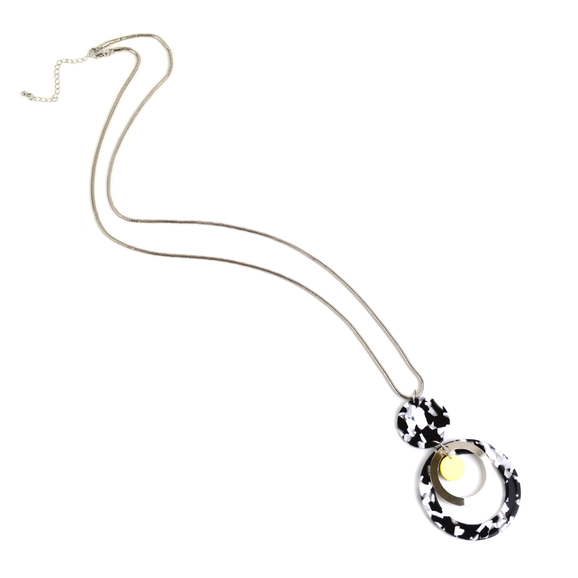 Covington Black & White Pendant Necklace
