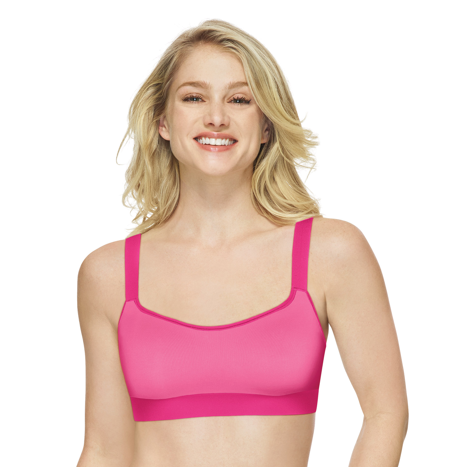 Hanes Reversible Smoothtec Wire-Free Bra MHG550, Size: Large, Deep Fucshia Hanes Reversible Smoothtec Wire-Free Bra MHG550, Size: Large, Deep Fucshia