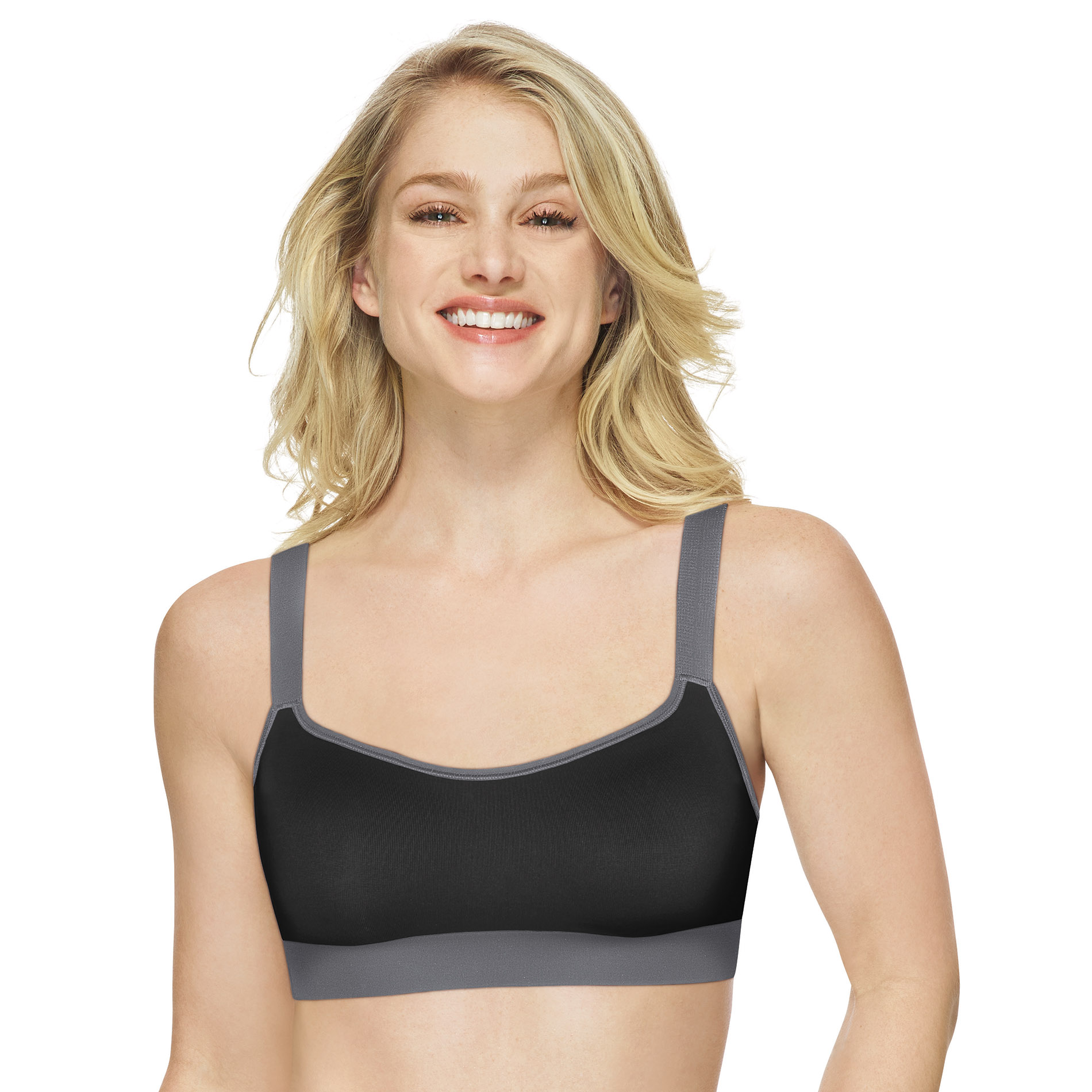 Hanes Reversible Smoothtec Wire-Free Bra MHG550, Size: Medium, Black Hanes Reversible Smoothtec Wire-Free Bra MHG550, Size: Medium, Black