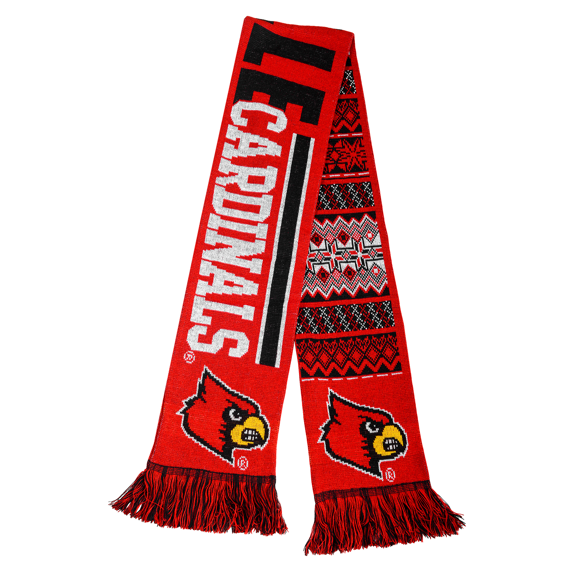 NCAA Louisville Cardinals Reversible Ugly Scarf