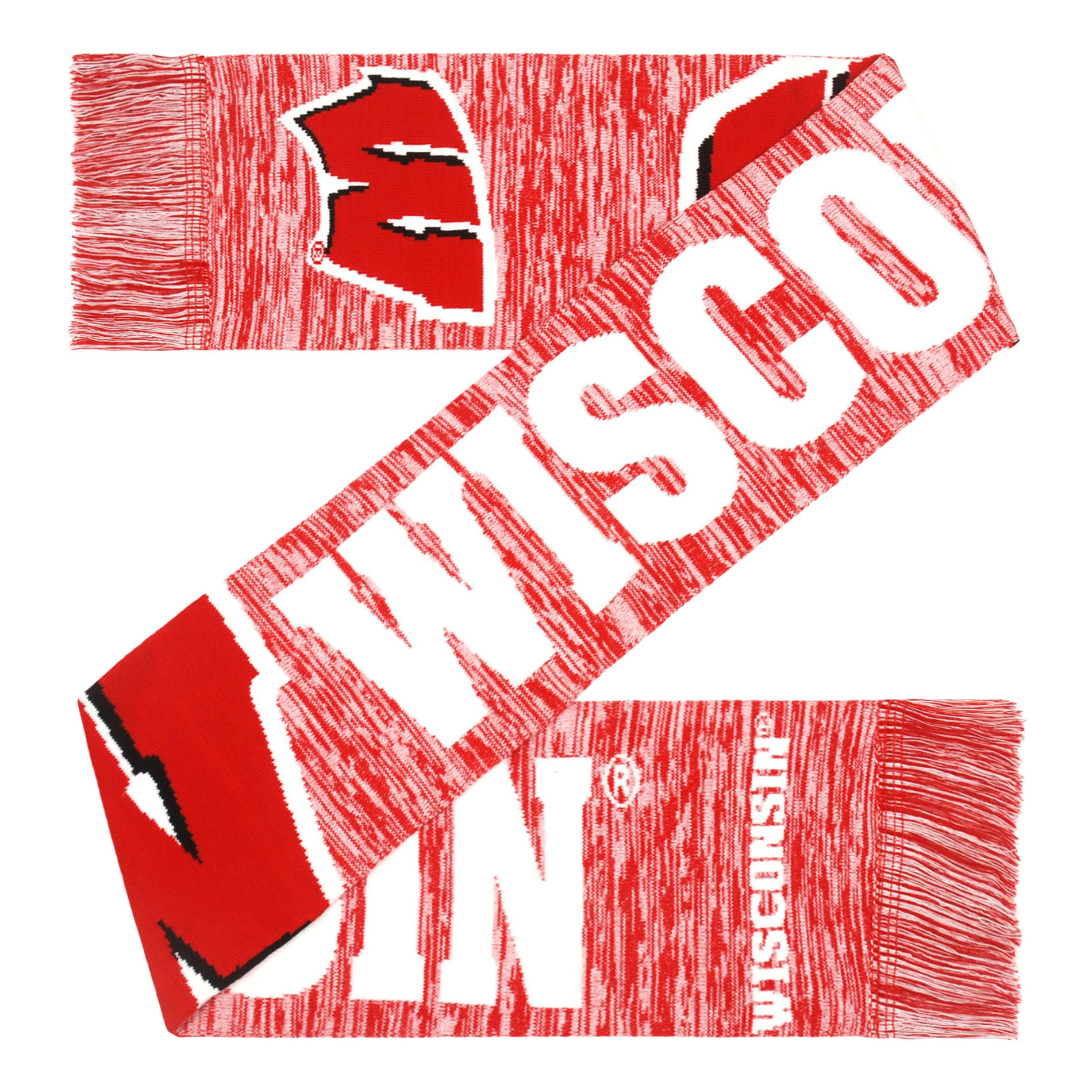 NCAA Women&#8217;s Wordmark Big Logo Colorblend Scarf - Wisconsin Badgers