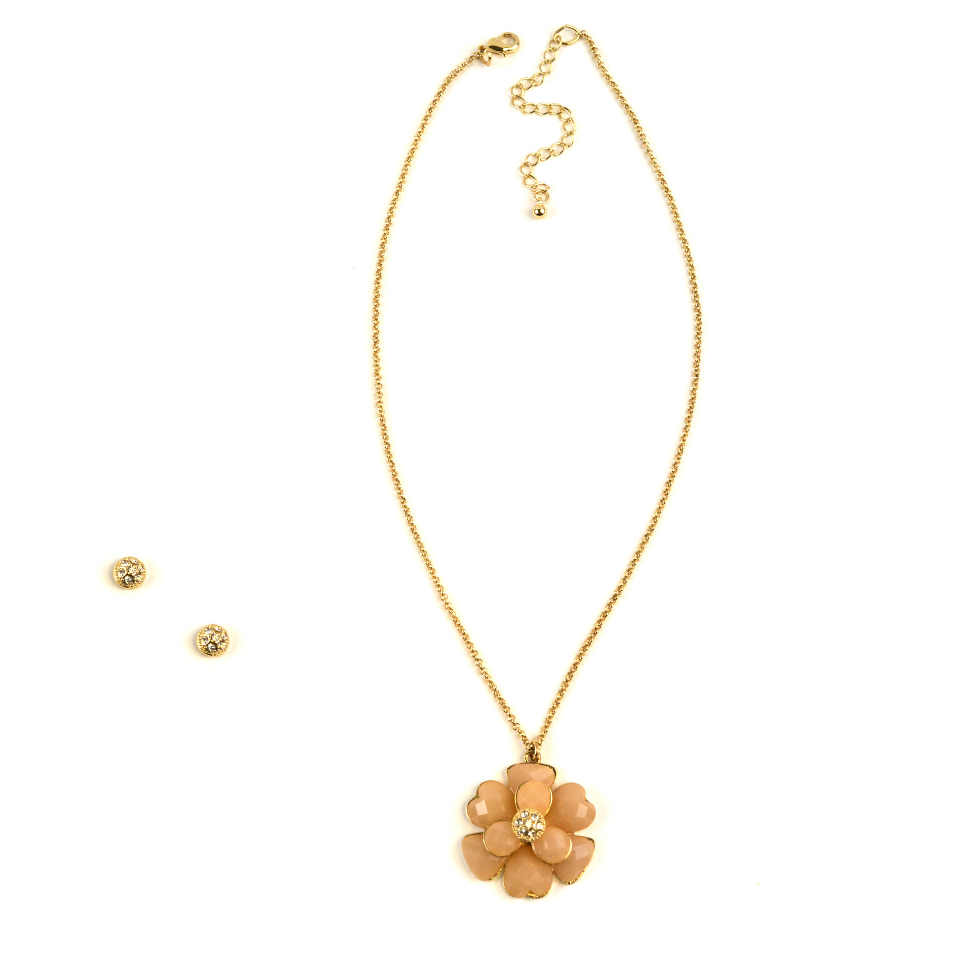 Covington Flower Necklace & Earrings Set
