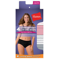 Hanes Womens Comfortsoft Waisband Low Rise Briefs