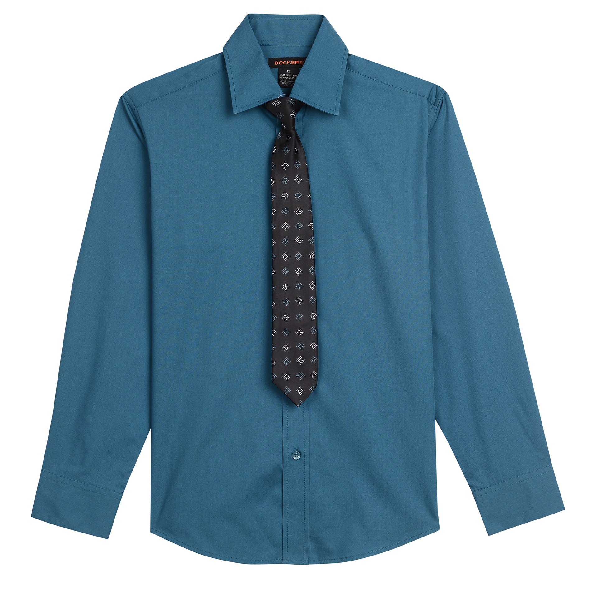 Dockers Boys&#8217; Long-Sleeve Shirt with Tie