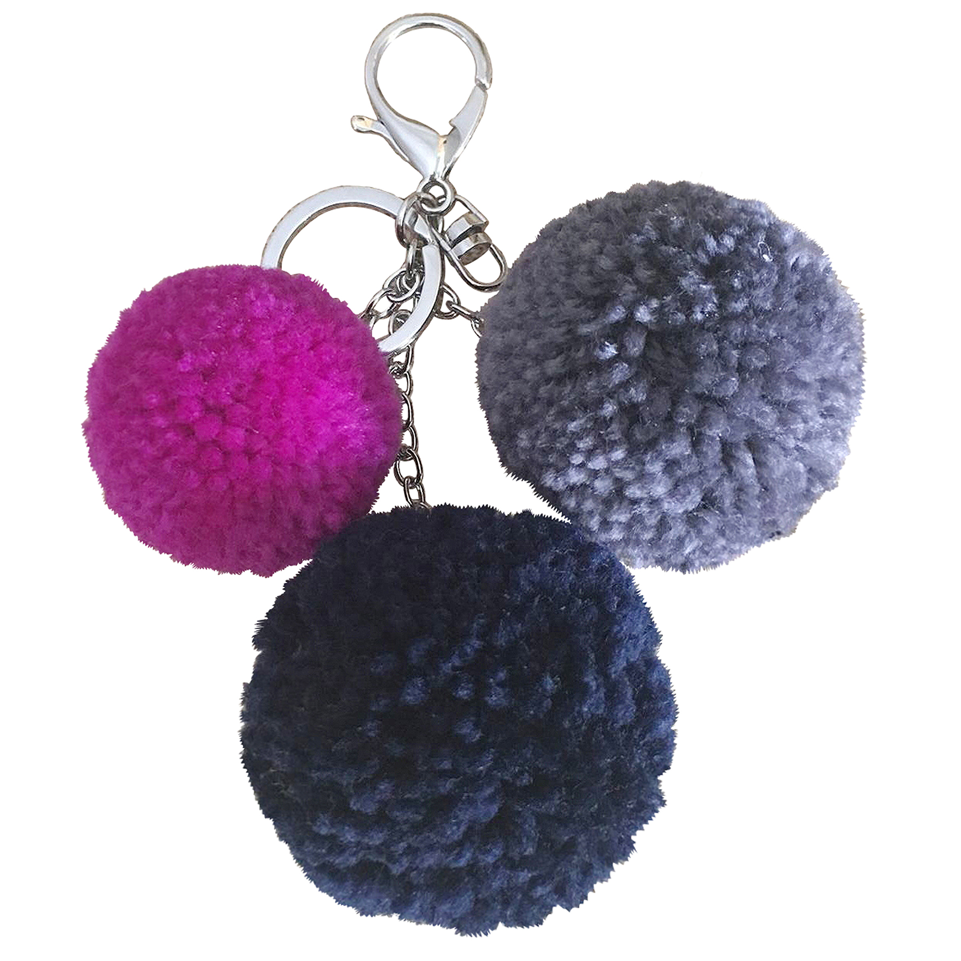 Pom-Pom Bag Charm, Red Pom-Pom Bag Charm, Red