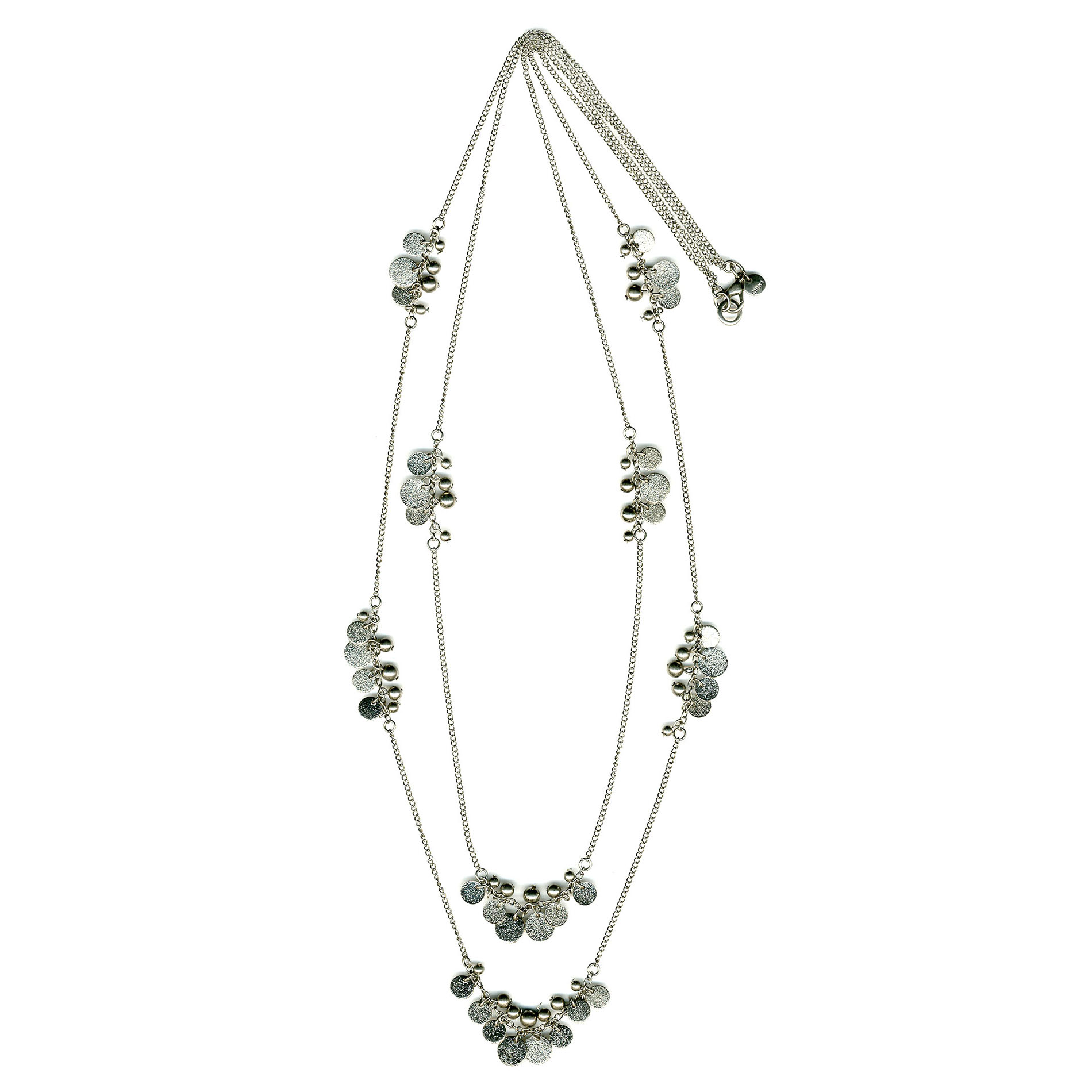 Attention 2-Row Disc Cluster Necklace