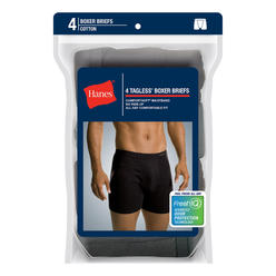 Hanes Men&#8217;s 4-Pack Solid Boxer Briefs