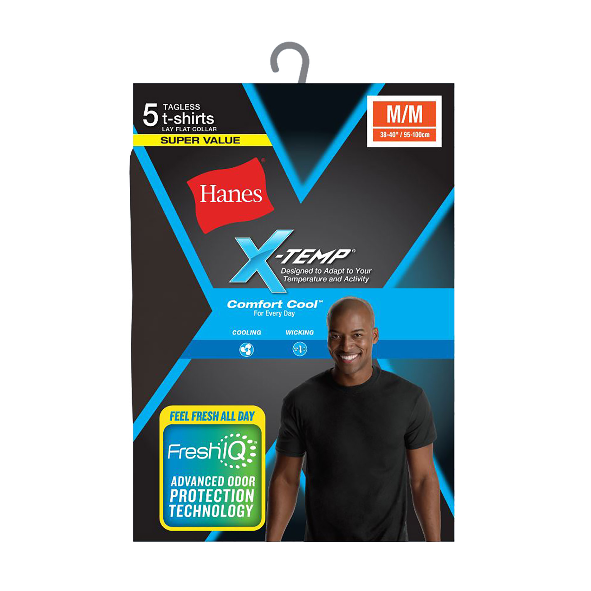 Hanes Men's 5-Pack X-Temp T-Shirts, Size: XL, White Hanes Men's 5-Pack X-Temp T-Shirts, Size: XL, White