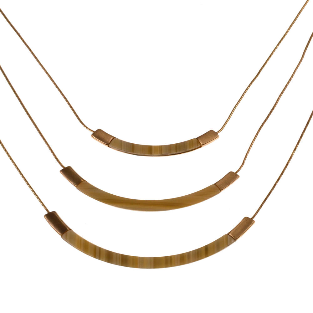 Attention 3-Row Plexi Necklace