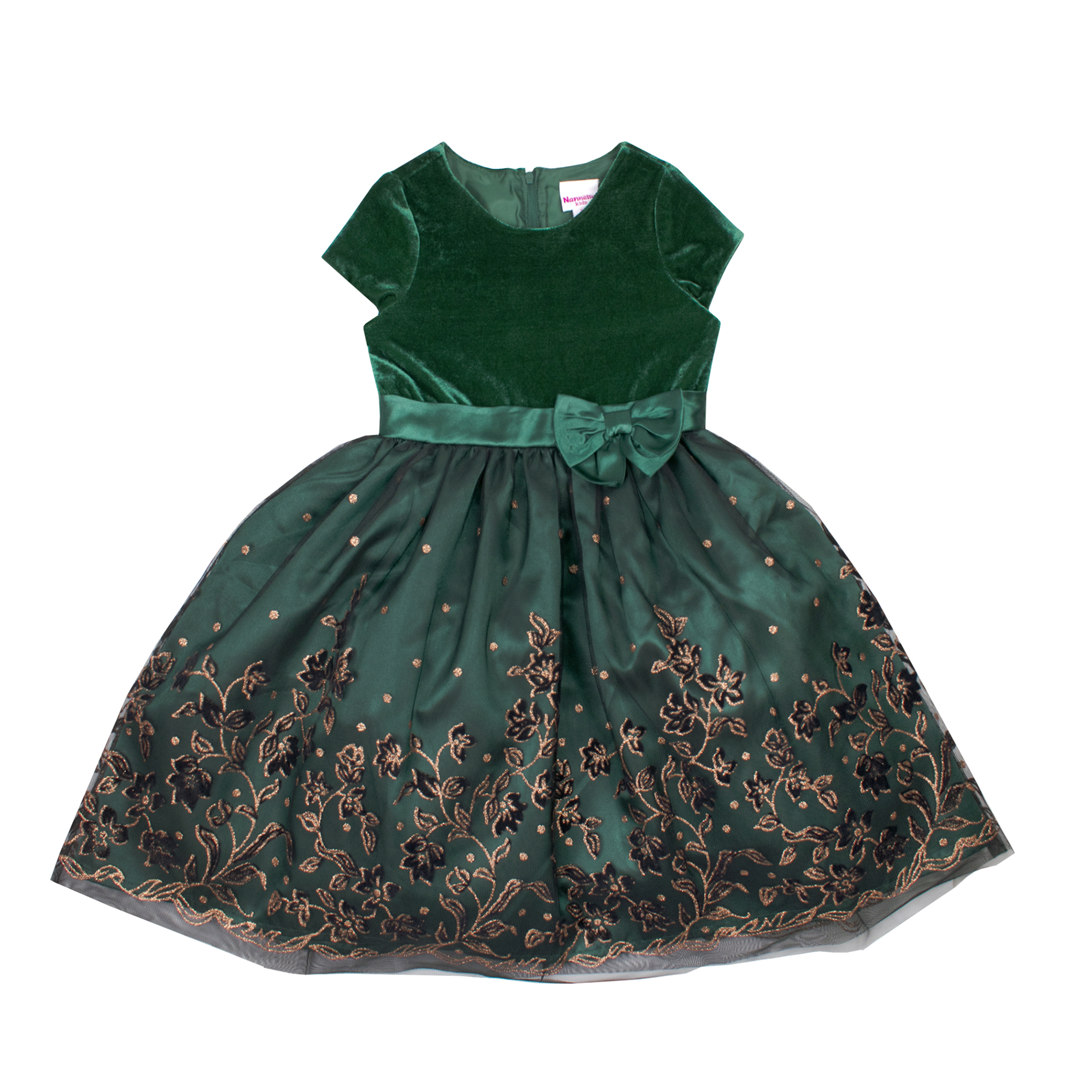 Nanette Girls' Occasion Dress - Floral, Size: 7, Green Nanette Girls' Occasion Dress - Floral, Size: 7, Green