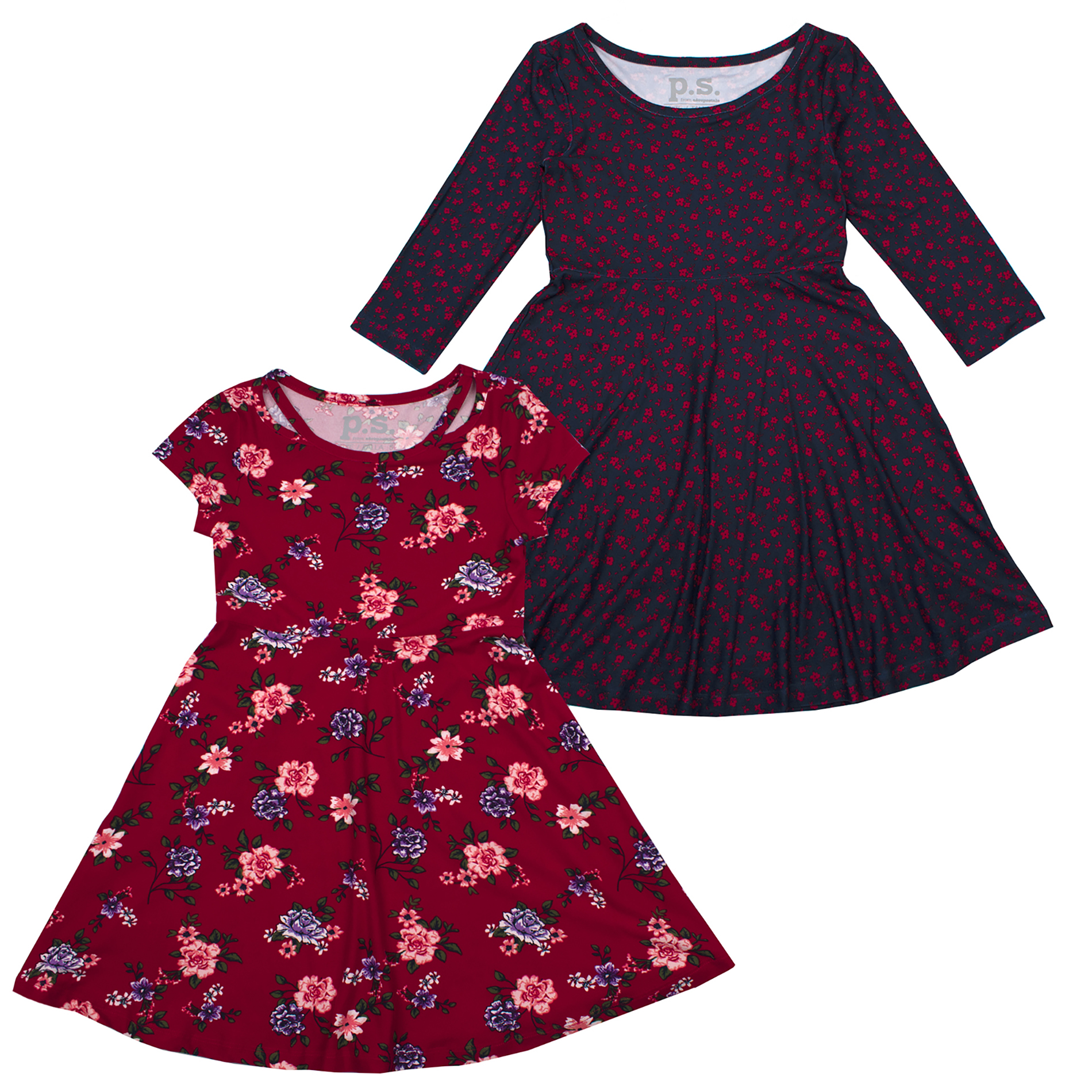 Children's Apparel Girls&#8217; 2-Pack Floral Skater Dresses Set
