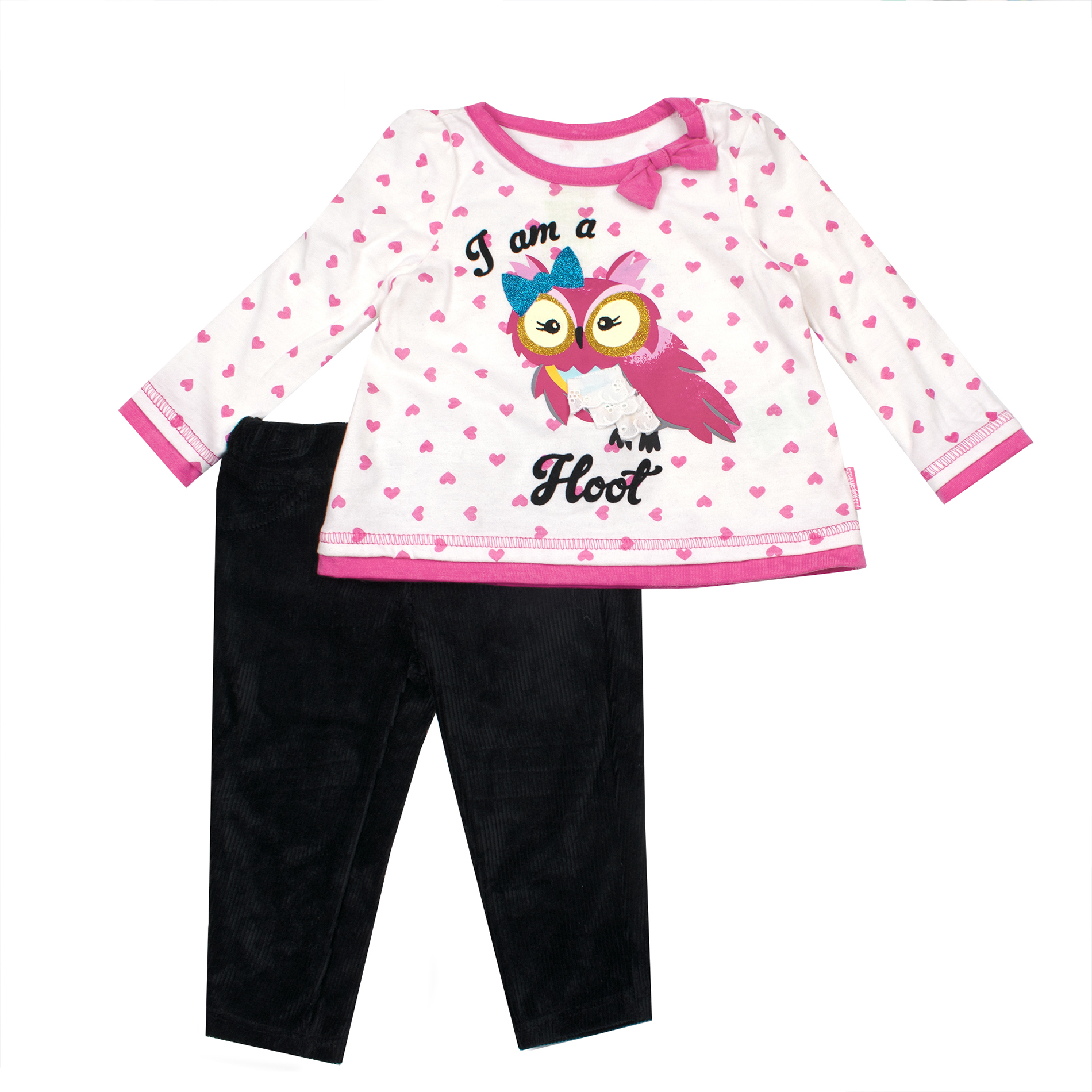 Children's Apparel Infant Girls' Long-Sleeve T-Shirt & Corduroy Pants - Owl