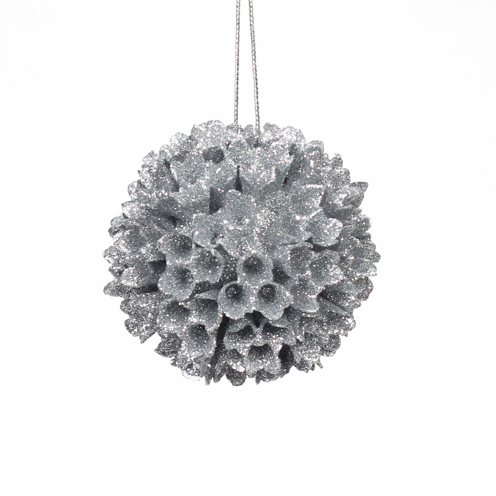 Donner & Blitzen Incorporated Blue 3.15" Basic Botanical Ball Christmas Ornament