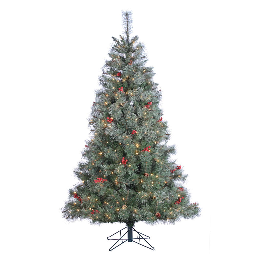 6' Lightly Flocked Instant Lit Wyoming Fir  With 400 Clear Lights