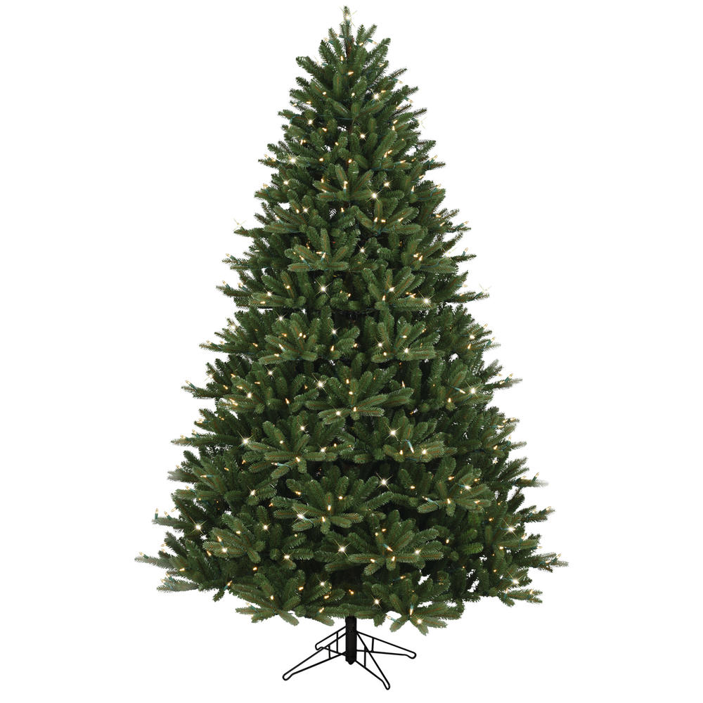 GE 7.5' Just Cut Medium Frasier Fir Artificial Christmas Tree with 600 Energy Smart Warm White LED Lights