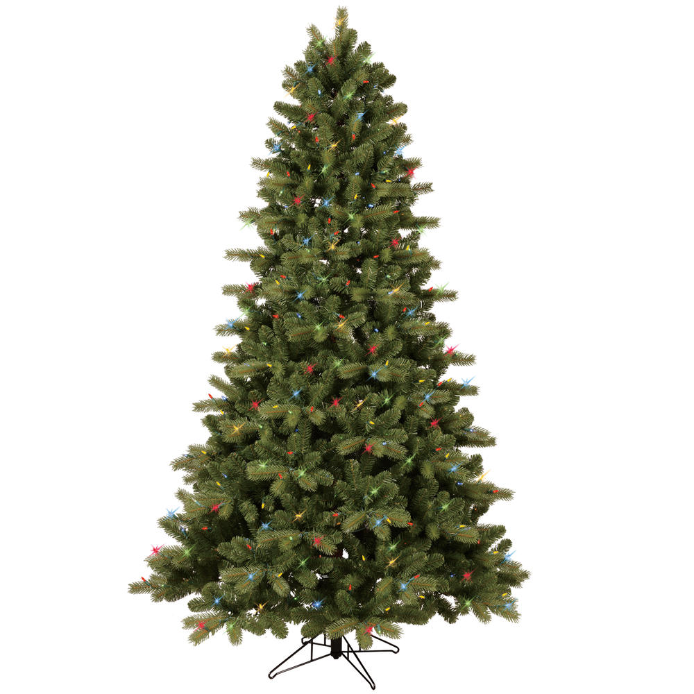 General Electric 7.5' Pre-Lit Just Cut Colorado Spruce Tree with 500 Color Choice Dual Color LED Lights