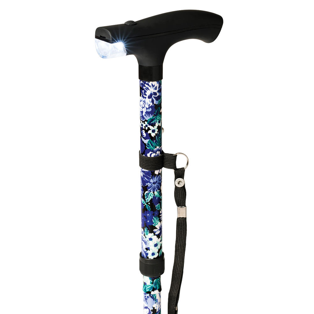 Upper Canada Floral Zoomer Walking Cane with Light